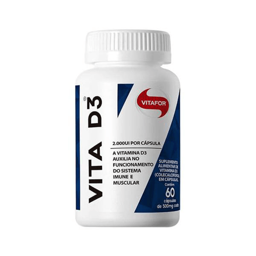 Vitamina D3 2.000 Ui Vitafor 60 Cápsulas De 500Mg