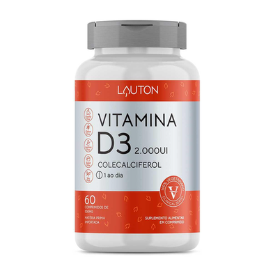 Vitamina D3 Colecalciferol Lauton Nutrition 2000Ui 60 Cápsulas