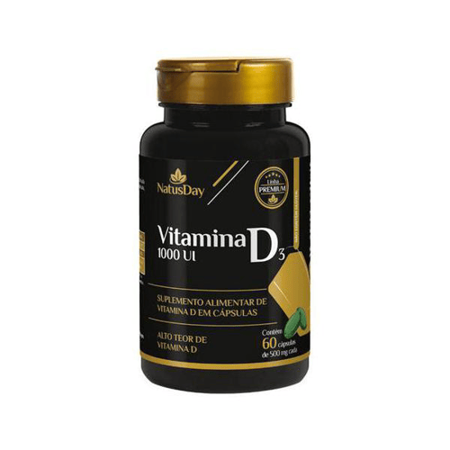 Vitamina D3 Natusday Premium 1000Ui Com 60 Cápsulas