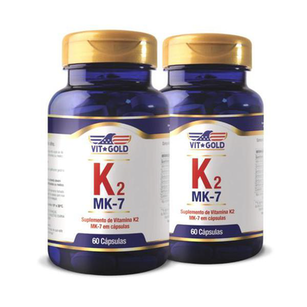 Imagem do produto Vitamina K2 Mk7 100Mcg Vitgold Kit 2X 60 Cápsulas