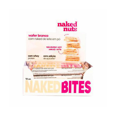 Imagem do produto Wafer Com Chocolate Branco Naked Nuts Cx Com 12Un De 26G