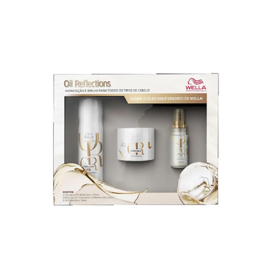 Wella Professionals Oil Reflections Kit Shampoo 250Ml + Máscara 150Ml + Oil Reflections 30Ml