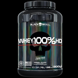Imagem do produto Whey 100% Hd Black Skull 900G Wpc, Wpi E Wph Whey 100% Hd Baunilha 900G