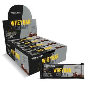 Imagem do produto Whey Bar Creamy 12 Unidades 456G Sabor Chocolate Probiotica Probiótica