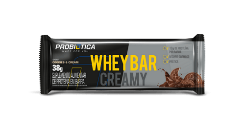 Imagem do produto Whey Bar Creamy , Chocolate 12Un Probiótica
