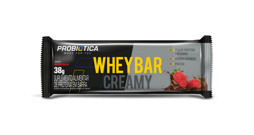 Imagem do produto Whey Bar Creamy , Morango 12Un Probiótica