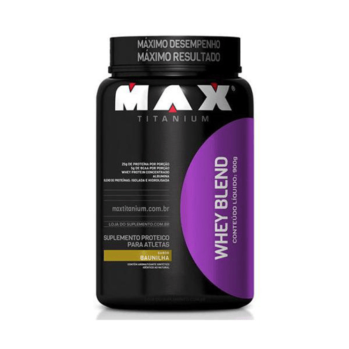 Whey Blend Max Titanium Sabor Baunilha Com 900 G