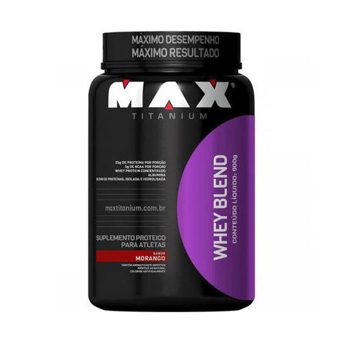 Imagem do produto Whey Blend Max Titanium Sabor Morango Com 900 G