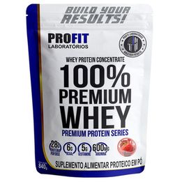 Imagem do produto Whey Protein 100% Profit Premium Refil Morango 840G
