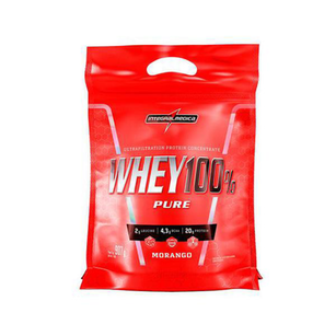 Whey Protein 100% Pure Morango Integralmédica Refil 907G Integralmedica