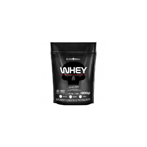 Whey Protein Black Skull Sabor Morango Refil 900G