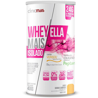 Imagem do produto Whey Protein Isolado Ella 27G Revitá 400G Banana Flambada Clinic Mais