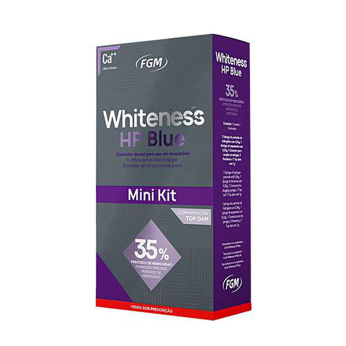 Imagem do produto Whiteness Hp Blue 35% Mini Kit Clareador Dental Para 1 Paciente + 1 Topdam Fgm