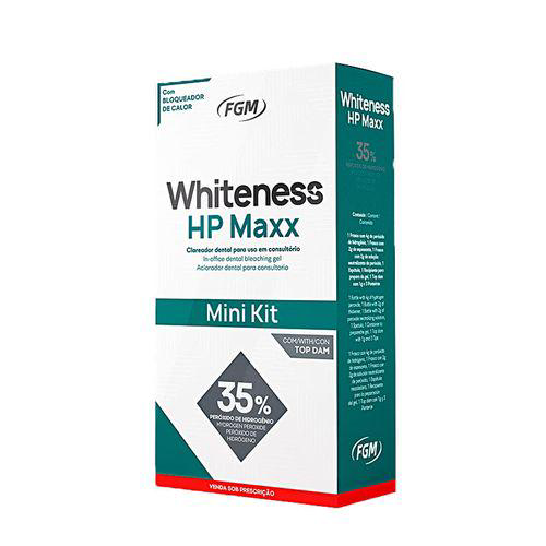 Imagem do produto Whiteness Hp Maxx 35% Mini Kit Clareador Dental Para 1 Paciente Fgm